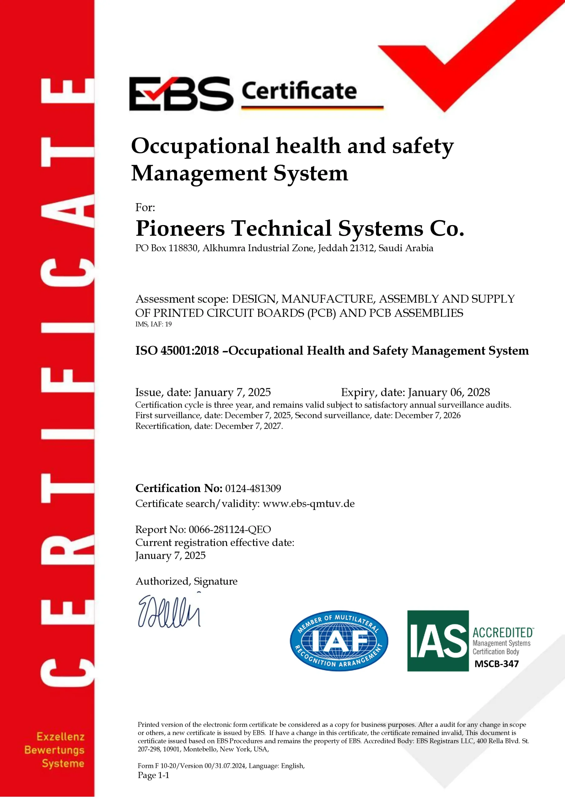 Occupational Health and Safety Management System
